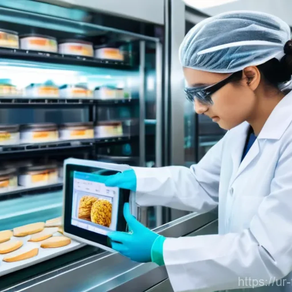 식품위생사 이직 성공 팁 - **"A modern Pakistani food processing facility with a male or female Food Hygiene Manager, wearing a...