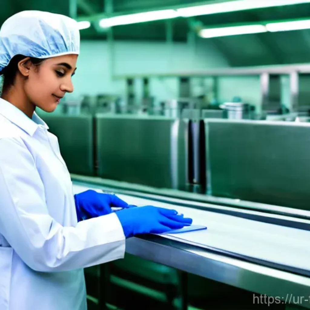 식품위생사 월급 체계 분석 - **Prompt 1: Junior Food Hygienist in a Food Processing Facility**
    "A vibrant, eye-level full-sho...