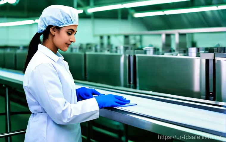 식품위생사 월급 체계 분석 - **Prompt 1: Junior Food Hygienist in a Food Processing Facility**
    "A vibrant, eye-level full-sho...