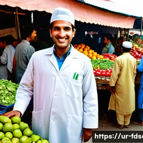 Home 29 식품위생사 자격증 온라인 강의 추천 - **Prompt 1: The Vigilant Food Safety Guardian in a Bustling Pakistani Market**
"A confident and ...
